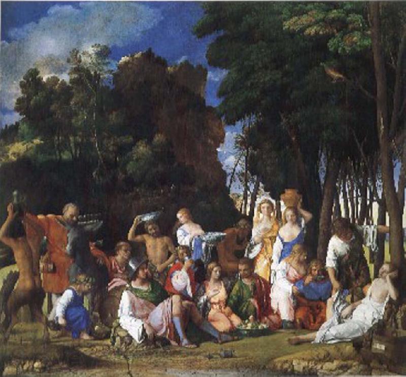 Gentile Bellini Feast of the Gods Norge oil painting art